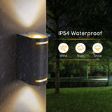 Buitenlamp rond zwart | dubbele GU10 lampvoet voor twee spots | waterdicht IP54 - LEDPLANET.NL