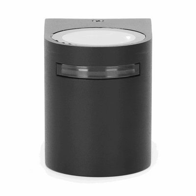 Applique extérieure ronde noire | douille GU10 simple pour un spot | étanche IP54 - LEDPLANET.NL