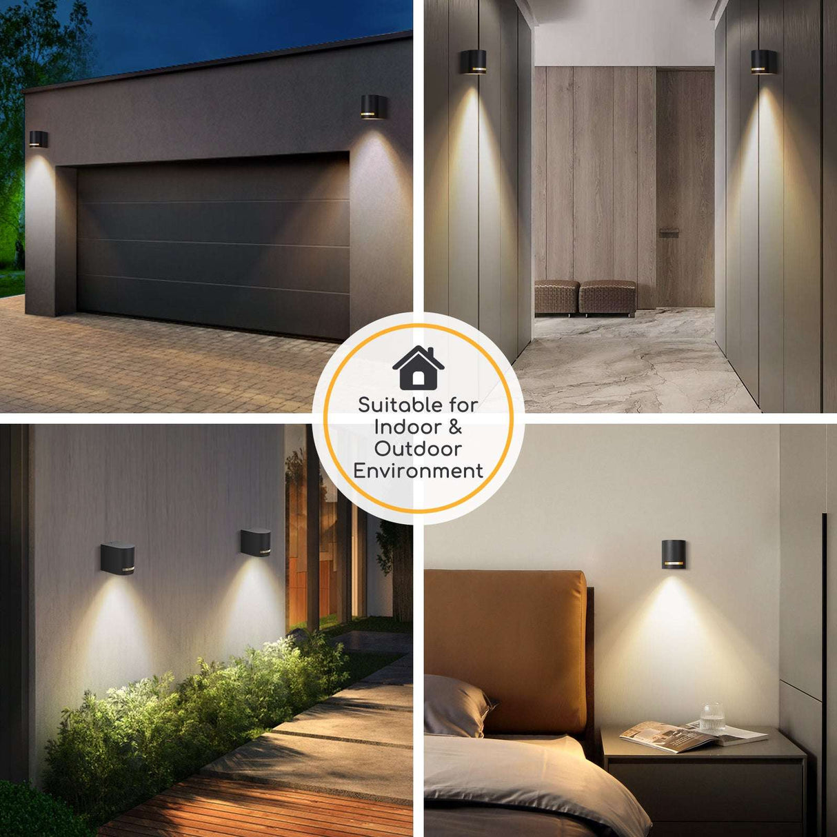 Buitenlamp rond zwart | enkele GU10 lampvoet voor één spot | waterdicht IP54 - LEDPLANET.NL