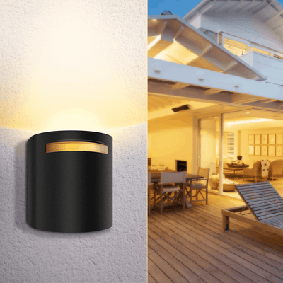Applique extérieure ronde noire | douille GU10 simple pour un spot | étanche IP54 - LEDPLANET.NL