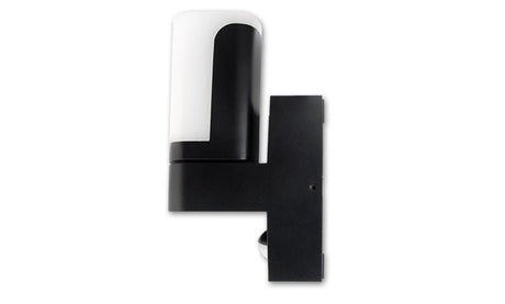 Buitenlamp Veroni zwart RAL 9011 + PIR bewegingssensor | LED 7.5W - 380 Lumen | koelwit 4000K | waterdicht IP54 - LEDPLANET.NL