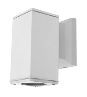 Buitenlamp vierkant wit, enkele GU10 lampvoet voor één spot, waterdicht IP65