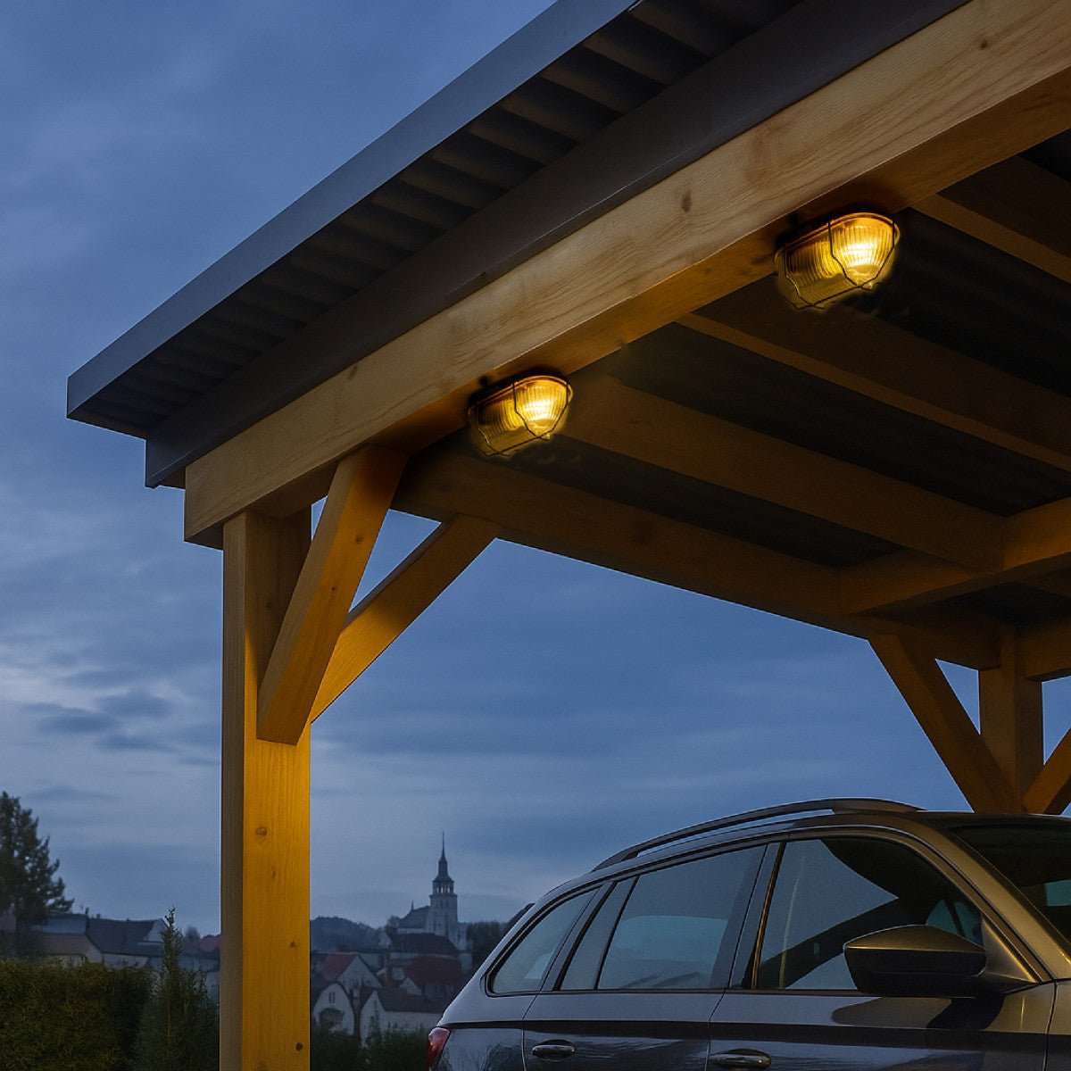 Buitenlamp Wandarmatuur Bulkhead IP44 – Grijs – Zonder Lichtbron – E27