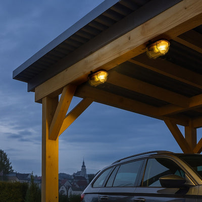 Lampada da parete da esterno Bulkhead IP44 – Grigia – Senza lampadina – E27