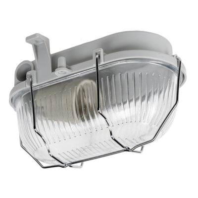 Lampada da parete da esterno Bulkhead IP44 – Grigia – Senza lampadina – E27