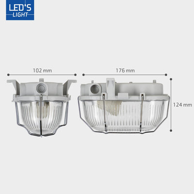Lampada da parete da esterno Bulkhead IP44 – Grigia – Senza lampadina – E27