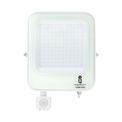 Buitenlamp met sensor, LED schijnwerper 100W vervangt 900W, koelwit 4000K