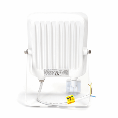 Weiße Außenleuchte mit IR-Bewegungssensor | LED 50 W~4700 lm=500 W Flutlicht | Kaltweiß 4000 K | wasserdicht IP65 - LEDPLANET.NL
