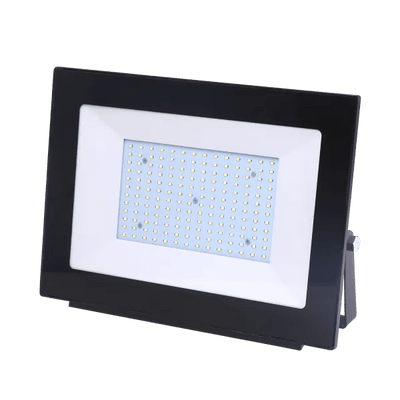 LED bouwlamp schijnwerper 150W vervangt 1350W, daglichtwit 6400K, 120°, IP65, zwart