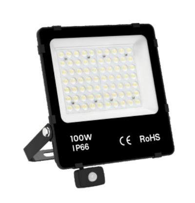 LED Schijnwerper 100W, 15.000 lm, Bewegingssensor, 90°, IP66