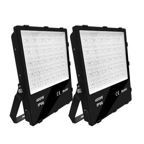 Buitenverlichting LED Floodlight 400W 52000lm 4000K IP66 pack van 2 voor buitengebruik