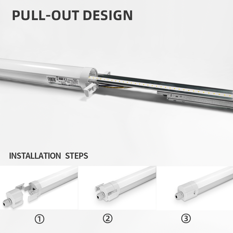 LED Tri-proof Armatuur 1200mm 5400lm 20W-36W - Koelwit 4000K - Koppelbaar - IP65 IK10 - 9 stuks - 230V