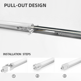 LED Tri-proof Armatuur 1200mm 5400lm 20W-36W - Koelwit 4000K - Koppelbaar - IP65 IK10 - 9 stuks - 230V