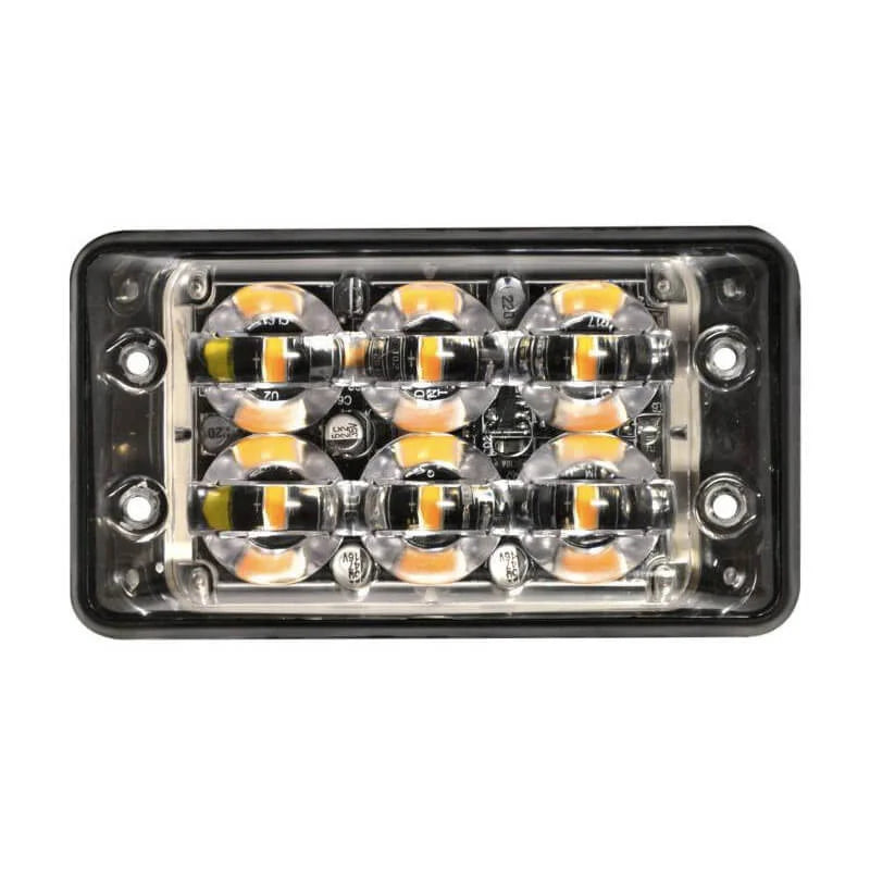 LED flash 6 LEDs | R65 | slimline | amber | 10-30v | SSLED62DVAR65