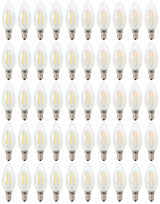 Candle bulb E14 - 50 pieces | LED 4W=40W traditional light | warm white filament 2700K - 230 Volt