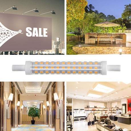 R7s bar lamp daylight white 6000K dimmable - triac | 118mmx15mm - LED 10W=90W halogen - 950~1000 Lumen