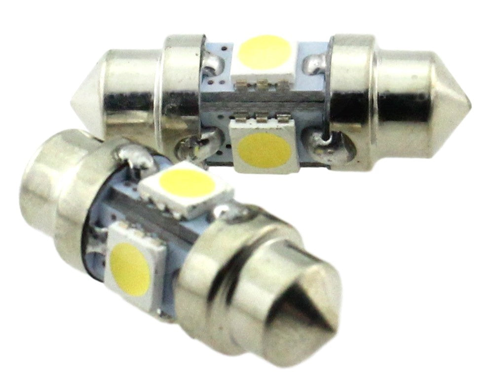 C5W car bulb 2 pieces | LED festoon 31mm | 4-SMD daylight white 6000K | 12 Volt - 1.5 Watt