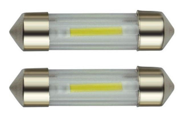 C5W car bulb 2 pieces | LED festoon 36mm | COB daylight white 6500K | 12 Volt - 2 Watt