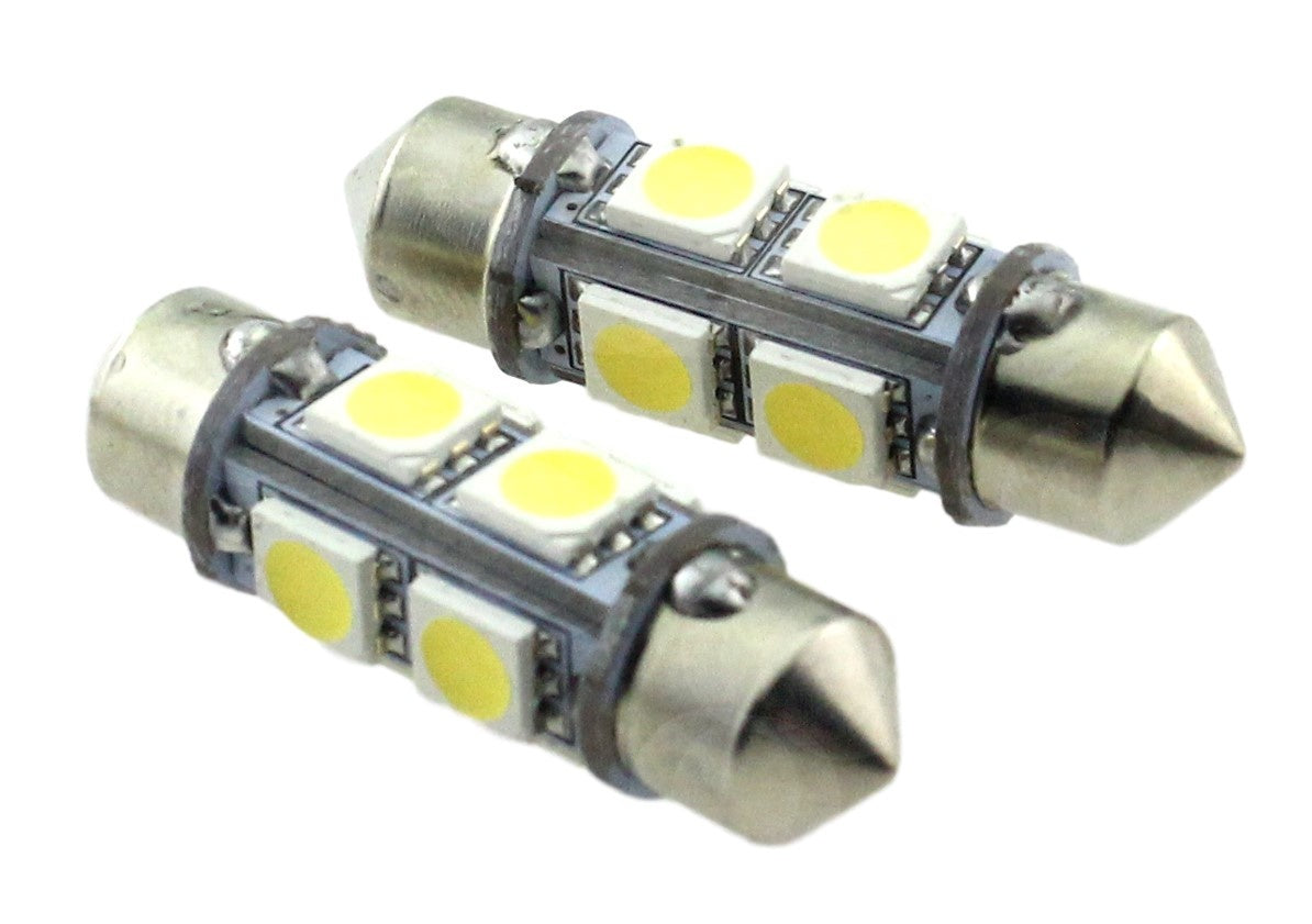 C5W autolamp 2 stuks | LED festoon 36mm | 8-SMD daglichtwit 6000K | 12 Volt - 2.2 Watt