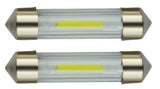 C5W car lamp 2 pieces | LED festoon 39mm | COB warm white 3000K | 24 Volts - 2W