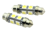 C5W autolamp 2 stuks | LED festoon 39mm | 8-SMD daglichtwit 6000K | 12 Volt - 2.2 Watt