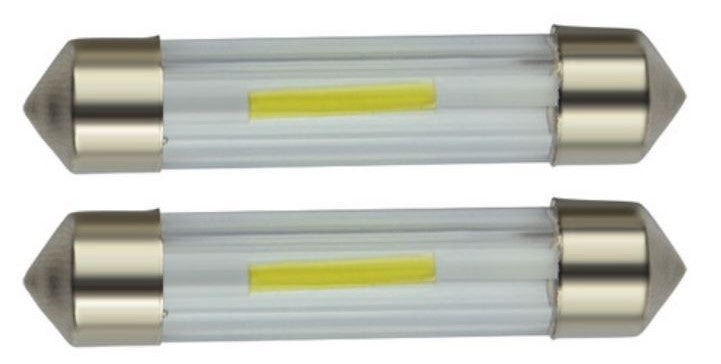 C5W autolamp 2 stuks | LED festoon 41mm | COB warmwit 3000K | 24 Volt - 2 Watt