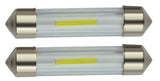 C5W car lamp 2 pieces | LED festoon 41mm | COB warm white 3000K | 12 Volts - 2W