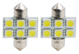 C5W autolamp 2 stuks 31mm wit | LED festoon SV8.5 1.44W - 12V DC - LEDPLANET.NL