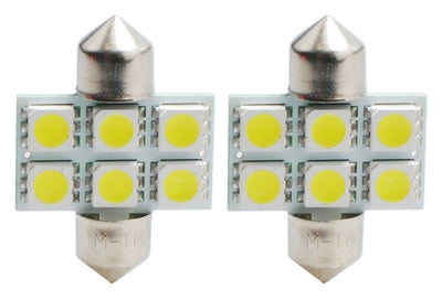 C5W LED festoon 31mm, SV8.5, wit, 1.44W, 12V, 2 stuks