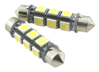 C5W LED festoon 43mm, daglichtwit 6000K, 12-SMD, 3W, 12V, 2 stuks