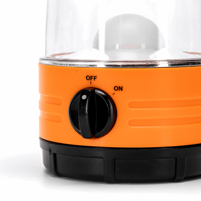 Lampe LED de camping Aigostar à piles, avec interrupteur marche/arrêt et boîtier orange robuste