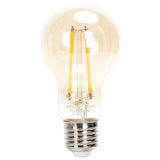 Light bulb E27 dimmable flame warm white | A60 LED 6W~600Lm=51W halogen lighting | amber glass - 2200K