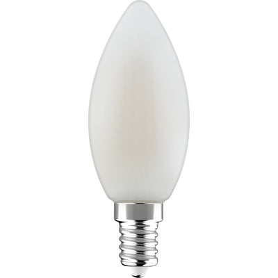 LED-Filamentkerze, 470 Lumen, 4,5 W, warmweiß (2700 K), E14-Fassung, mattiertes Glas