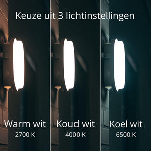 LED Wall Light Bull Eye - 1000 lumens - 9W - CCT adjustable 2700K/4000K/6500K - IP65 - IK10 - 3 light modes