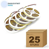 Doos met 25 rollen COB LED strip 24V daglichtwit 6000k