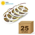 Doos met 25 rollen COB LED strip 24V geel