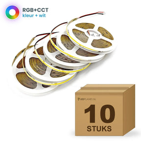 Doos met 10 rollen RGB+CCT COB LED strip 24V