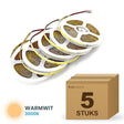 COB LED strip warmwit 3000K - doos met 5 stuks