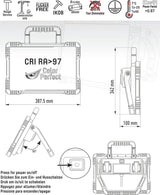 LED's Work ColorPro Bouwlamp 6000 - Realistische kleurweergave CRI97 - 5 meter snoer - IP54 - 60W