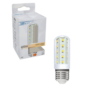 LED-Lampe, 400 Lumen, 4 W, warmweiß (2700 K), E27-Fassung, T30-Röhre, Farbwiedergabeindex (CRI) 97, ersetzt 35-W-Glühbirne, Klarglas
