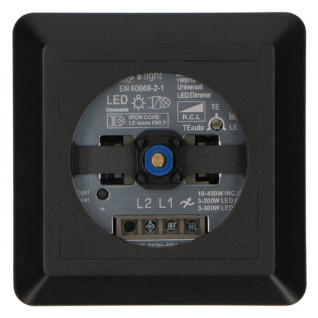 LED's Light Complete Dimmerknop met Frame - Zwart - Past in frames van GIRA, JUNG, Busch-Jaeger