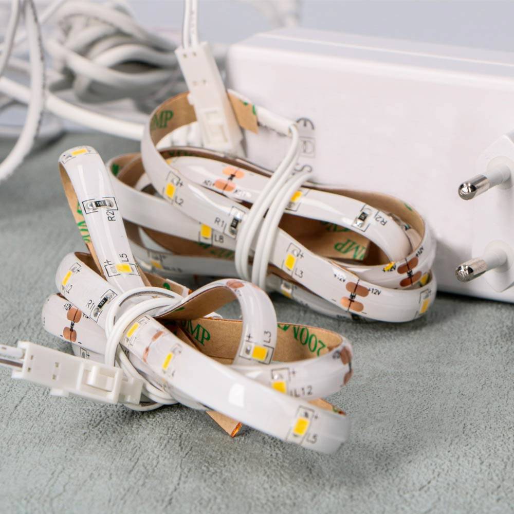 LED's Light Complete LED Stair Lighting Set - 15 steps x 80 cm - Adjustable length - Cold white light