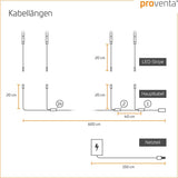 LED's Light Complete LED Stair Lighting Set - 15 steps x 80 cm - Adjustable length - Warm white light