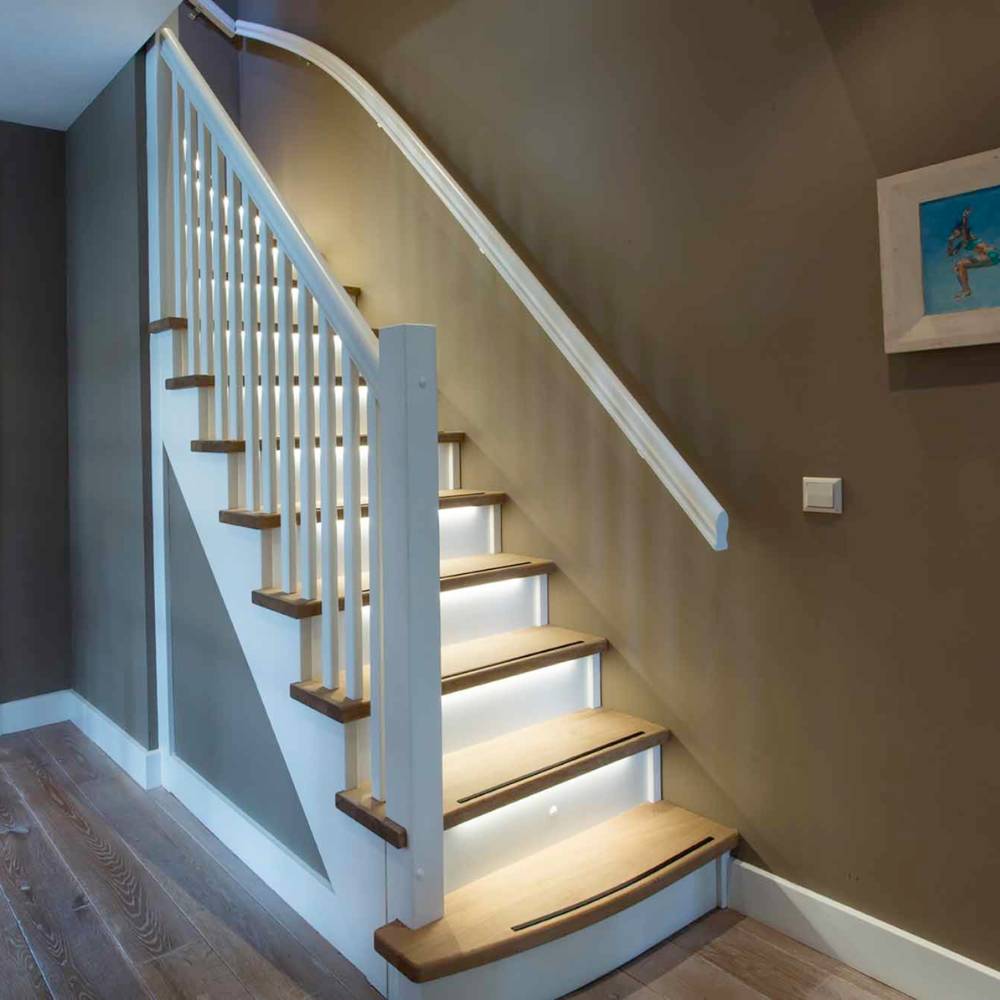 LED's Light Complete LED Stair Lighting Set - 15 steps x 80 cm - Adjustable length - Warm white light
