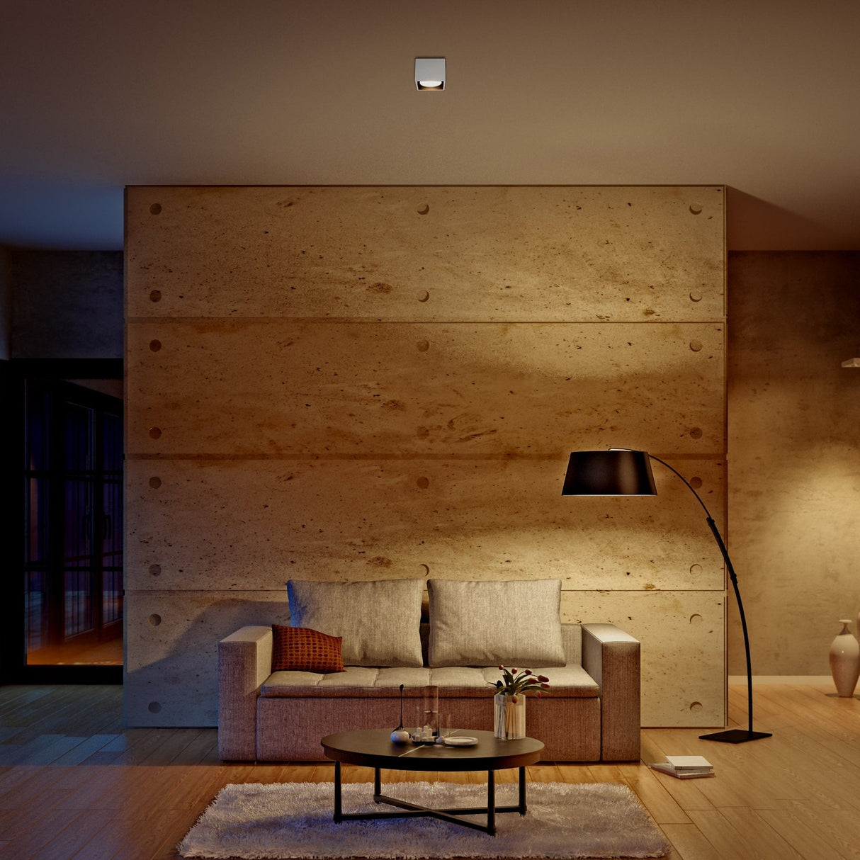 LED's Light Cube LED Ceiling Lamp - 1 light point - Rotatable light - Steel - 10 x 8 cm - White