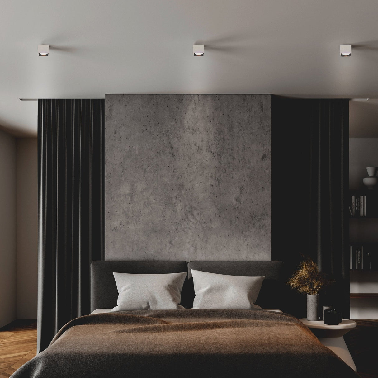 LED's Light Cube LED Ceiling Lamp - 1 light point - Rotatable light - Steel - 10 x 8 cm - White