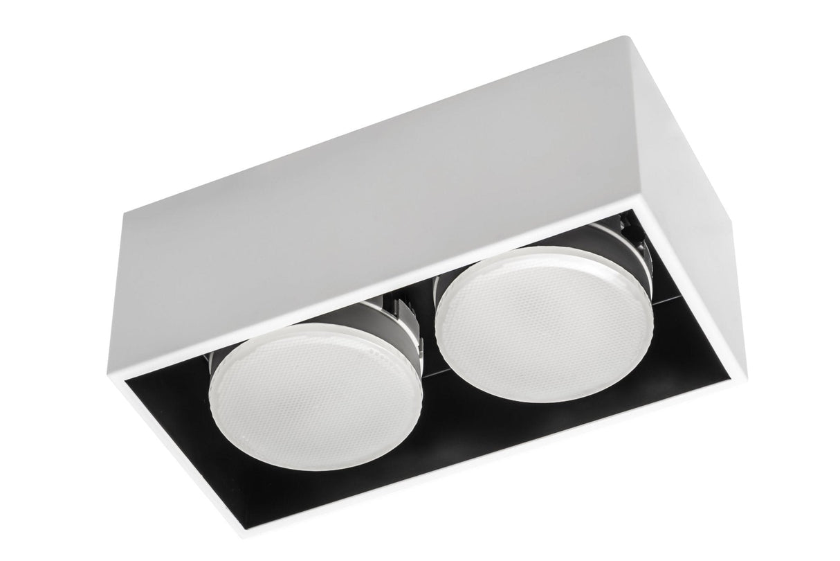 LED's Light Cube LED Ceiling Lamp - 2 light points - Rotatable light - Steel - 20 x 8 cm - White