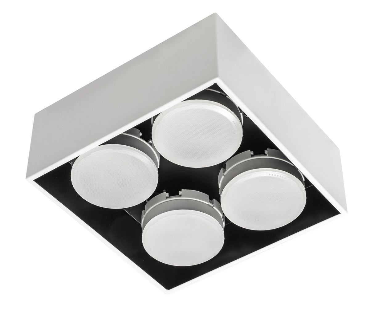 LED's Light Cube LED Ceiling Lamp - 4 light points - Rotatable light - Steel - 20 x 20 cm - White