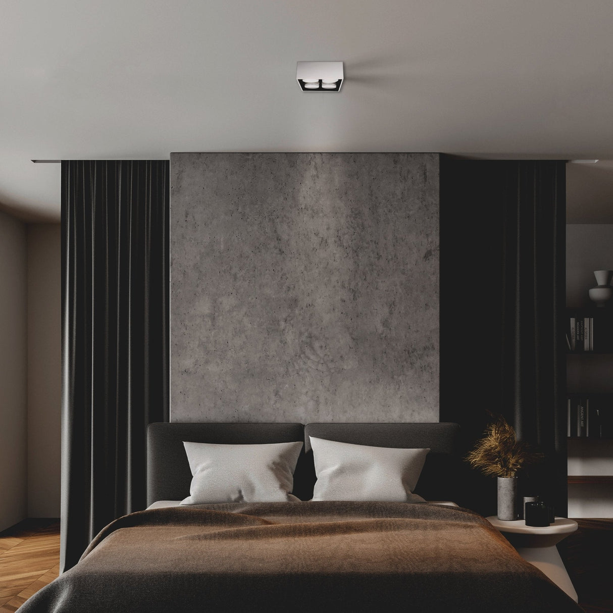 LED's Light Cube LED Ceiling Lamp - 4 light points - Rotatable light - Steel - 20 x 20 cm - White