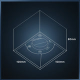 Würfelförmige Deckenleuchte mit 1 Lichtpunkt - Drehbares Licht - Stahl - 10 x 8 cm - Schwarz